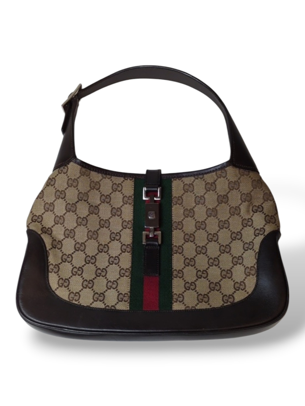 ✨Mother's Day Sale✨ Gucci GG Monogram Web Jackie Hobo Shoulder Bag 14x12.5x1.5"